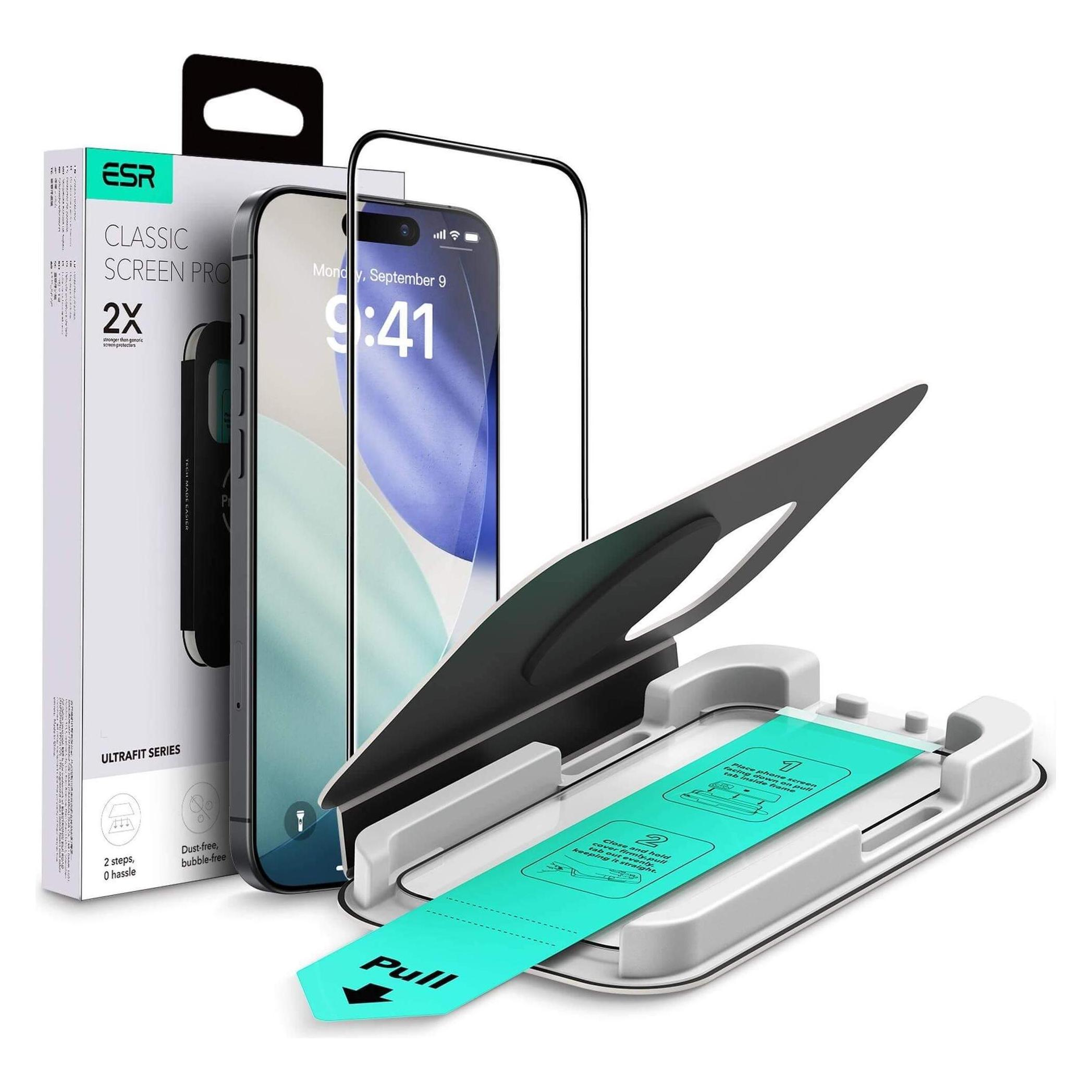 ESR UltraFit Classic Screen Protector (1 Stk., Apple iPhone 16 Pro, Apple iPhone 17) (1D878003)
