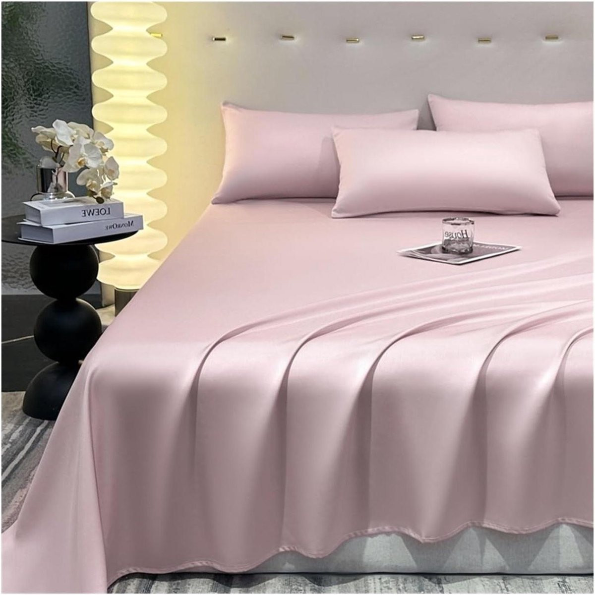Ultrazacht Tencel Plat Laken - Roze - 180x230 cm