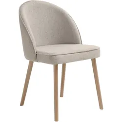 STUHL Luna, Polsterstuhl für das Esszimmer mit Buchenholzbeinen, Beige