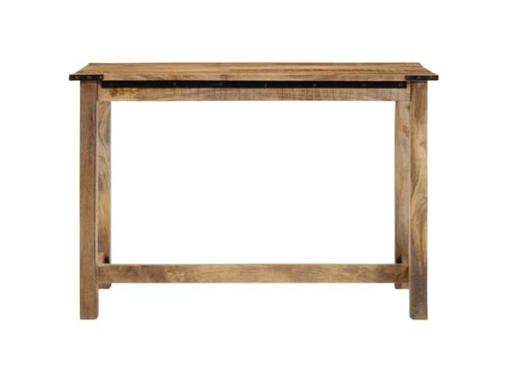 KDACVBMG Esstisch, 110 x 55 x 75 cm, Mangoholz, massiv Tropisches Hartholz, einzigartige Maserung, robuste Oberfläche, minimalistischer Stil, feuchtes Tuch