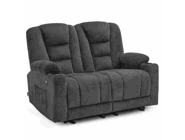 M MCombo 7009 Canapé électrique 2 places avec fonction sommeil relaxant avec bouton gris