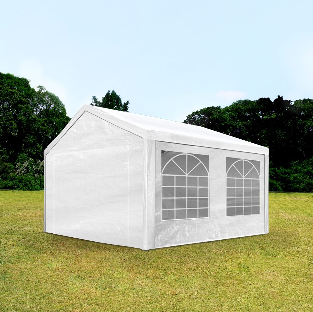 TOOLPORT 3x4m Partyzelt, PE-Plane, weiß - (90100)