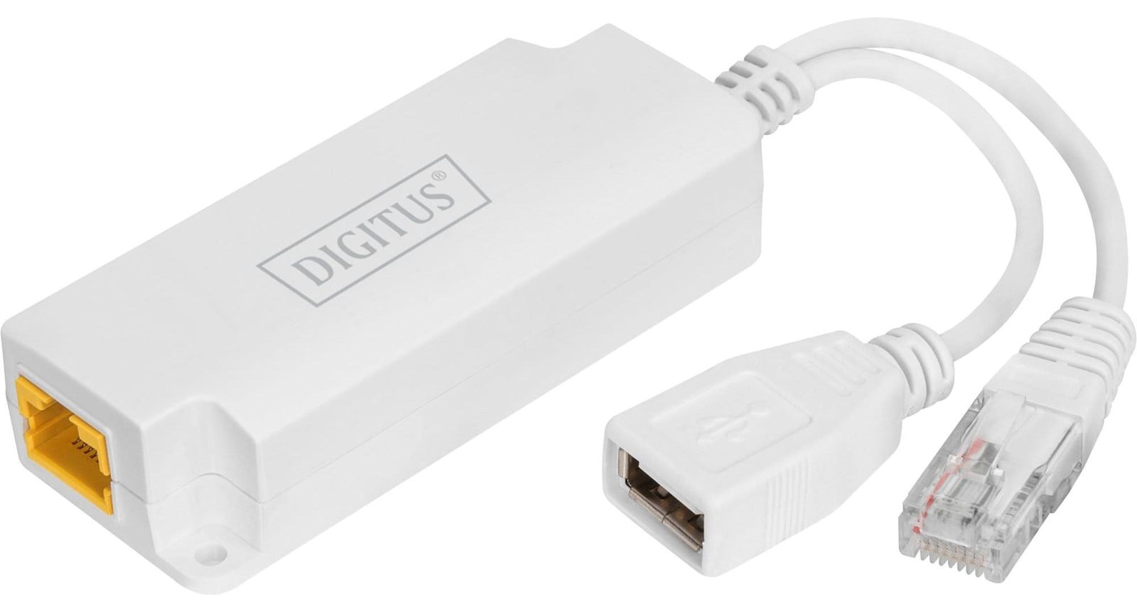 DIGITUS DN-95208 Gigabit PoE splitter, RJ45 / USB-A, wit
