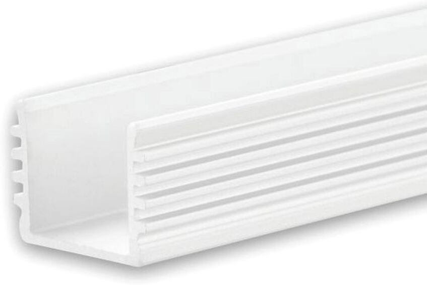 Isoled Led Aufbauprofil Surf12 Borderless Aluminium Pulverbeschichtet Weiß Ral 9010, 200cm