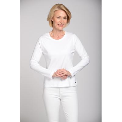 T-Shirt CLARINA "VERENA", Damen, Gr. 36, weiß, Obermaterial: 100% Baumwolle., unifarben, comfort fit, Rundhals, Shirts T-Shirt, Pima Cotton Interlock