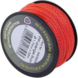 Schwan Maurerschnur 340654, orange fluoreszierend, Ø 1,7mm, geflochtenes Polyethylen, 50 m