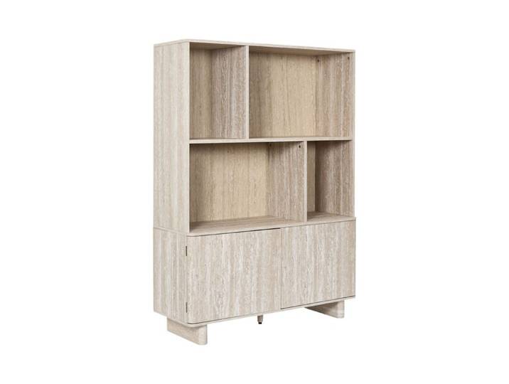 Bibliothèque - Home Deco Factory - Pietra - Effet Pierre - Blanc Et Beige