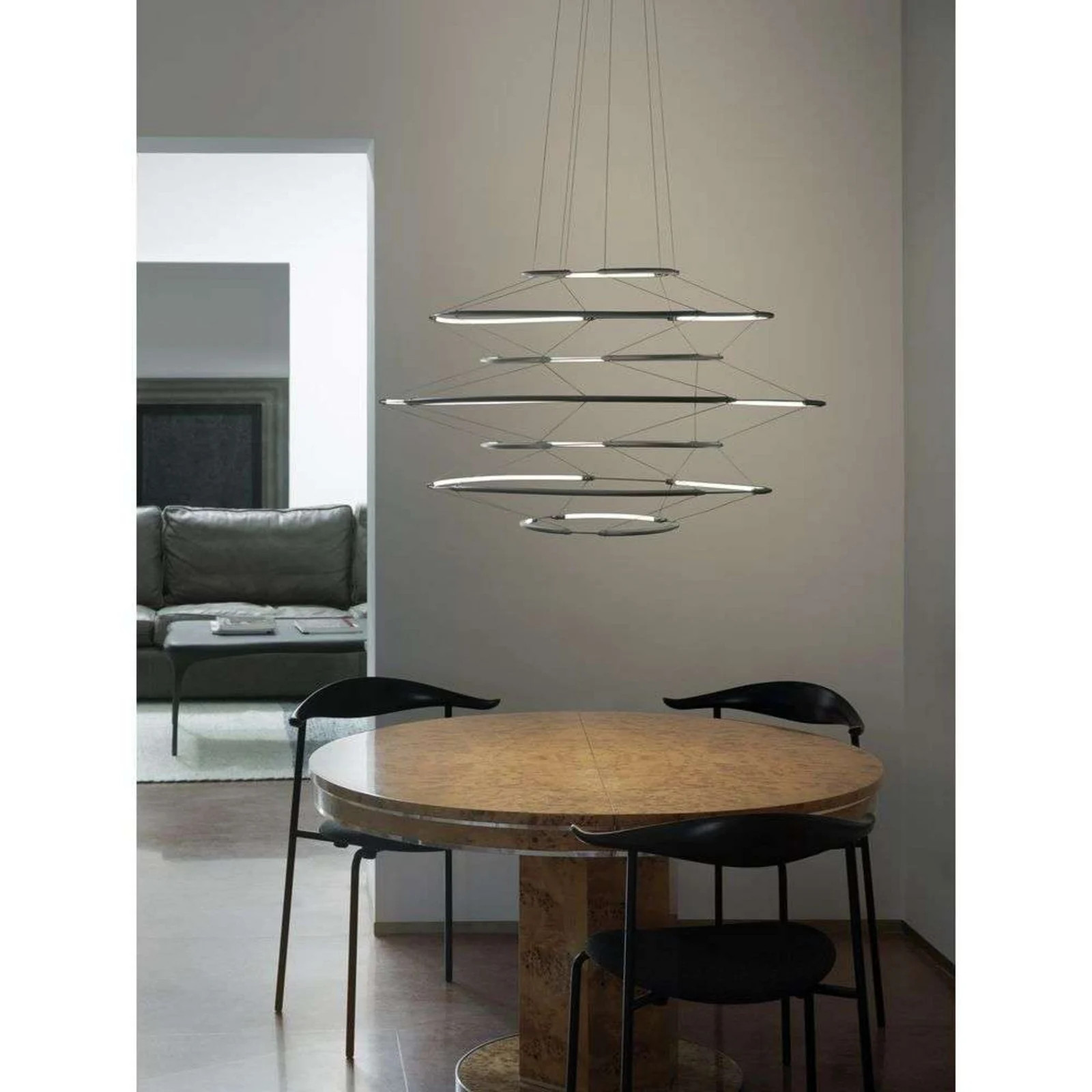 Nemo Lighting Drop 7 Hanglamp - Satin Silver - Ringvormig - Modern - LED