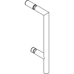 HSK Ersatzteile F-Griff (Bohrabstand 144 mm), Chrom, E100140-5-41 E100140-5-41