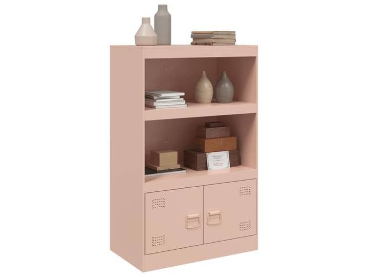 Maison Soldes Buffet bas/vitrine - Cabinet/Armoire Placard rose 67x39x107cm acier Moderne625667