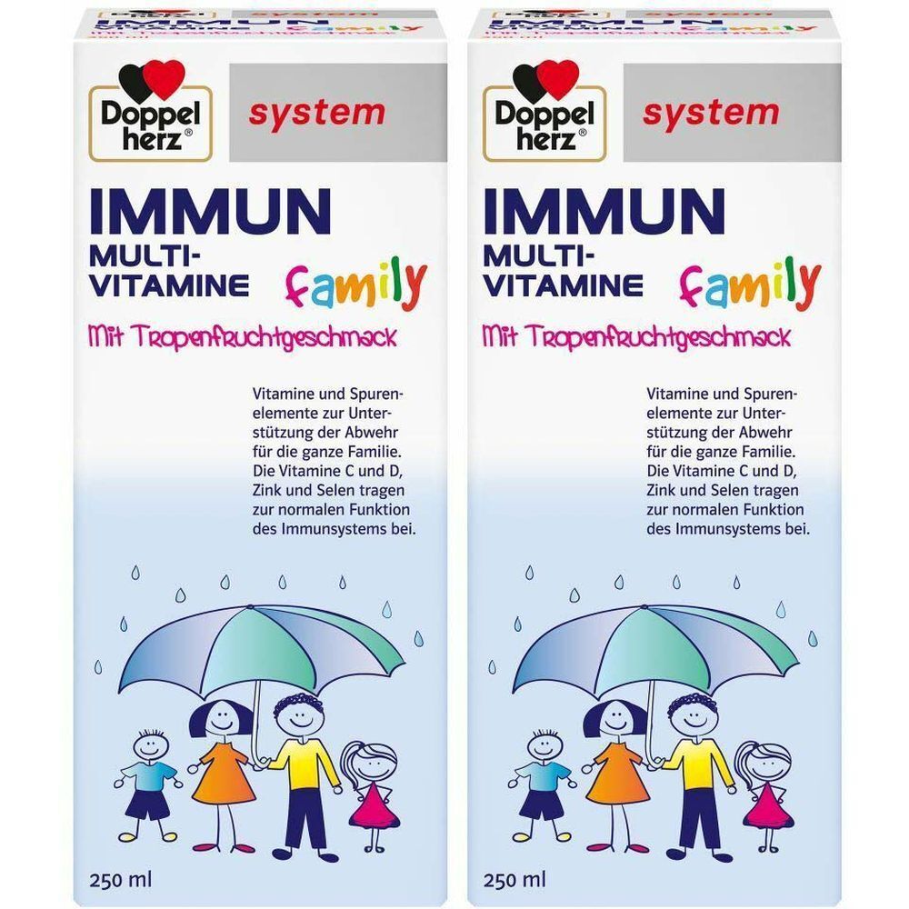 2x Doppelherz Immun flüssig family system 2x250 ml Flüssigkeit zum Einnehmen