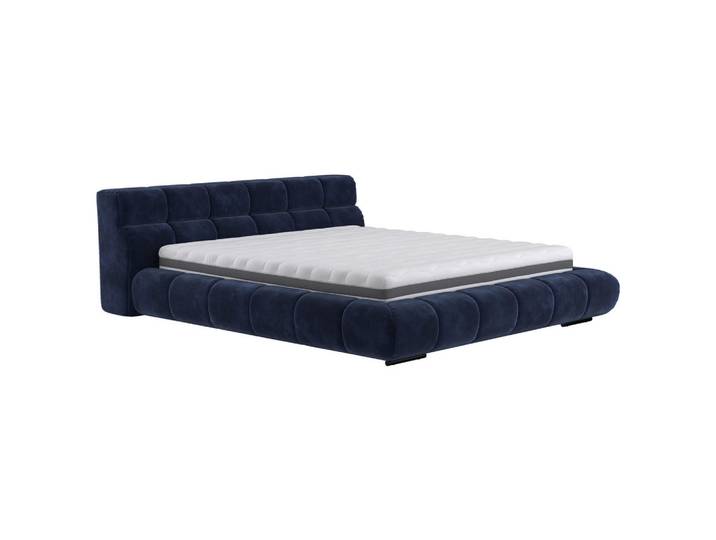 Belluti Polsterbett Temple, Blau, Metall, 200x200 cm, Schlafzimmer, Betten, Polsterbetten