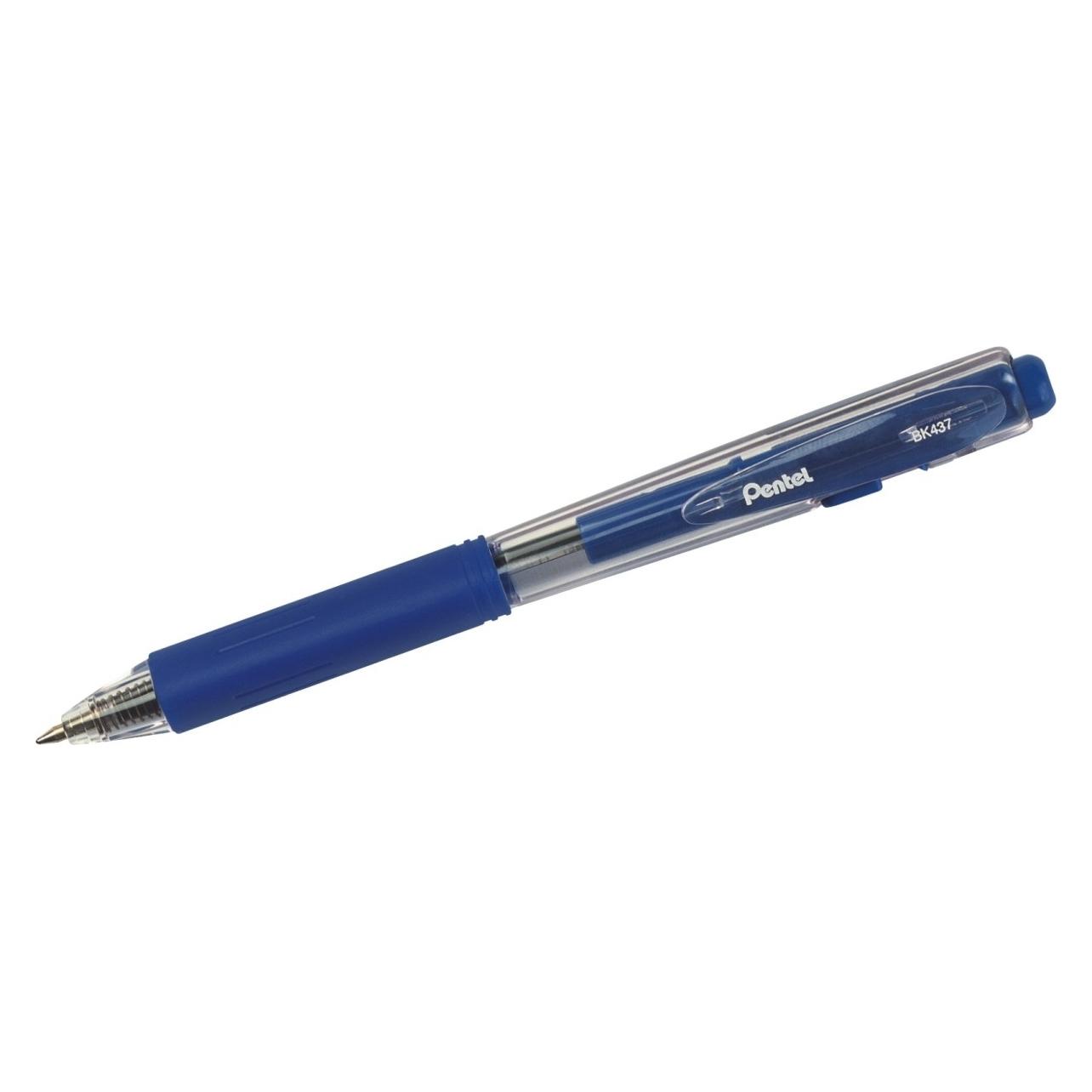 Pentel Druckkugelschreiber BK437, blau (1x) (BK437-C)