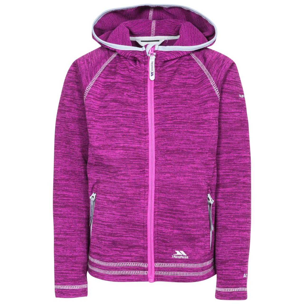 Trespass Childrens girls goodness full zip hooded fleece jacket