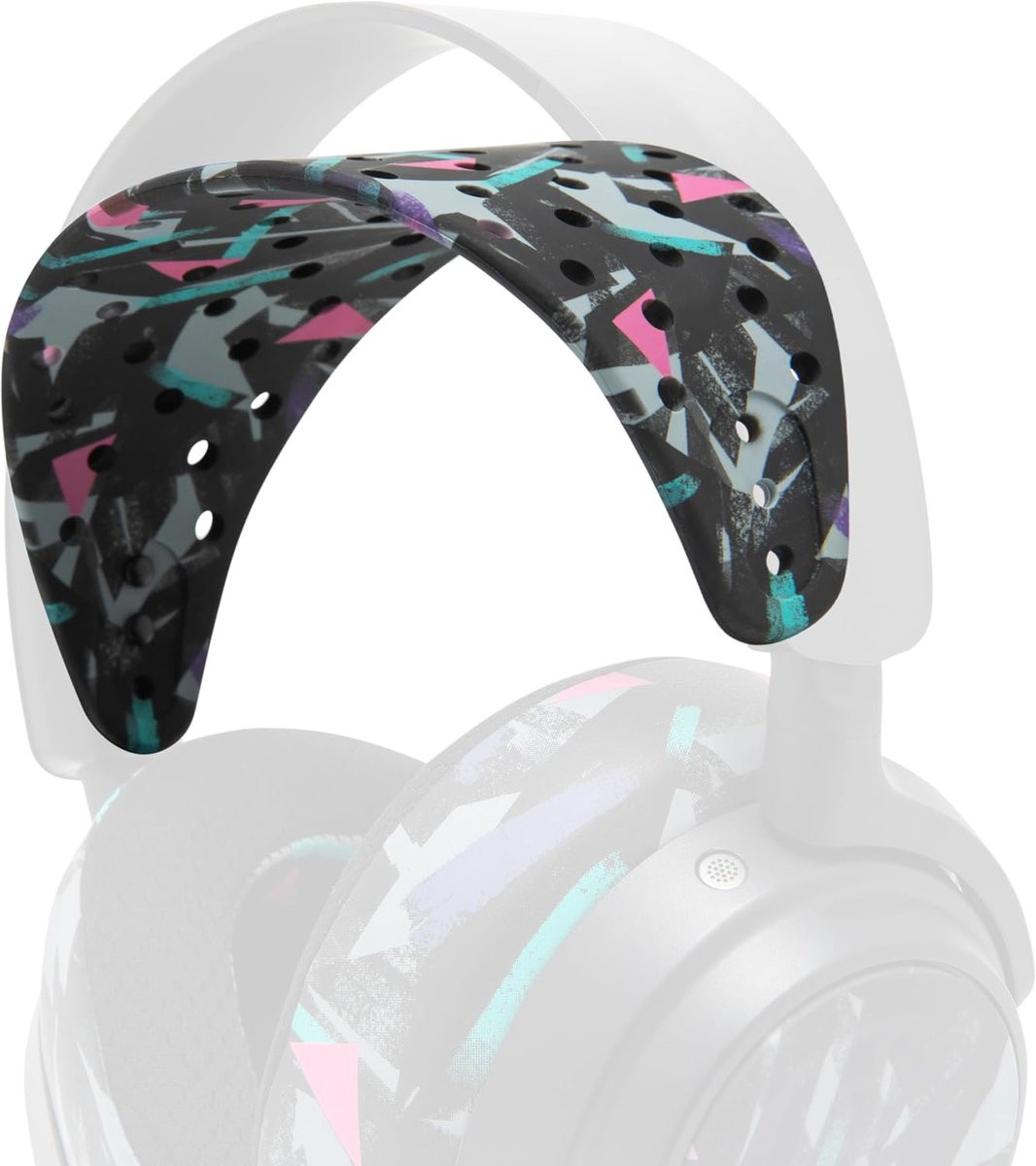 Wicked Cushions HeadbandZ Arctis Nova V2 Siliconen Hoofdband - 90's Black - Compatibel met Arctis Nova Headsets voor Xbox, PlayStation en PC