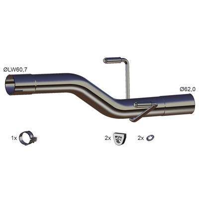 ERNST Reparaturrohr, Katalysator 391474 mitte für Mercedes