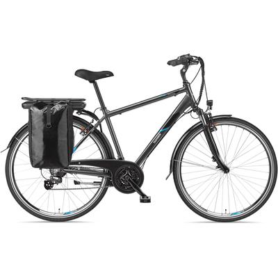 E-Bike TELEFUNKEN "Expedition XT481" Gr. 48, grau (anthrazit, schwarz), Elektrofahrräder, Herren, 48cm, 28 Zoll (71,12cm), Reichweite bis zu 100 km, Pedelec, Elektrofahrrad für Herren, 28 Zoll