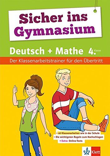 Klett Sicher ins Gymnasium Der Klassenarbeitstrainer für den Übertritt: Deutsch + Mathe 4. Klasse - Preis vom 18.10.2026 19:22:15 h