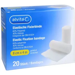 Alvita Elastische Fixierbinde 8 cmx4 m 20 St
