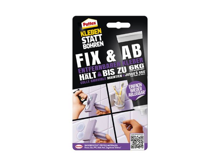 Pattex Montagekleber Kleben statt Bohren FIX & AB 44 ml