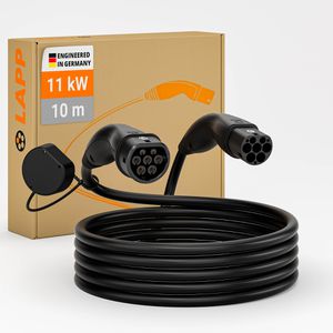 Lapp Elektroauto-Ladekabel Mode 3 2.0, IP55, 10 m, Typ 2 zu Typ 2, 3-phasig, 20 A, 11 kW