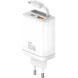 Usams Xiang Series CC299 (65 W, 2 Ports), USB Ladegerät, Weiss