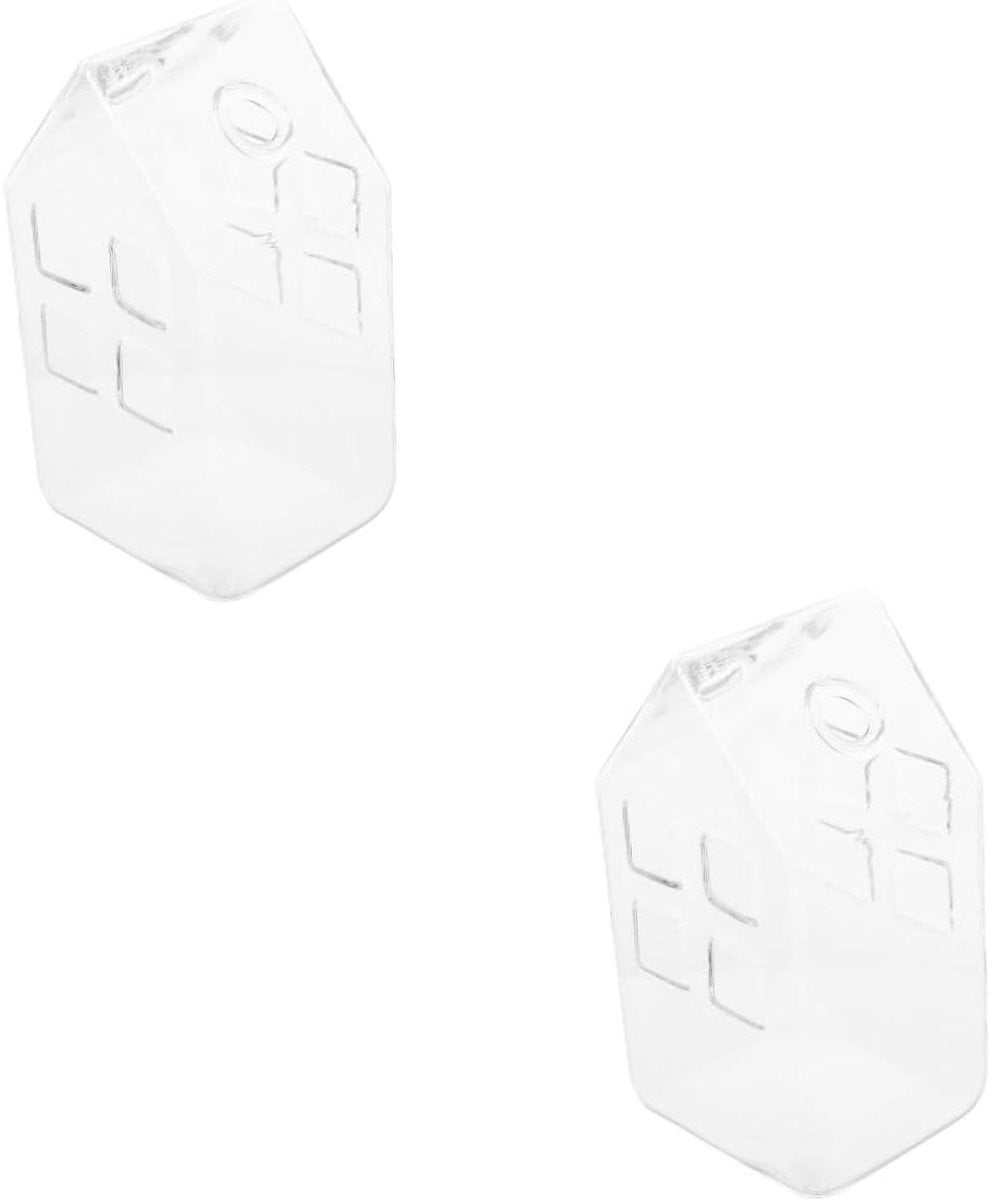 Unieke handgemaakte glazen vaas voor decoratie, transparant, B/D/H: 6 x 5,5 x 11 cm