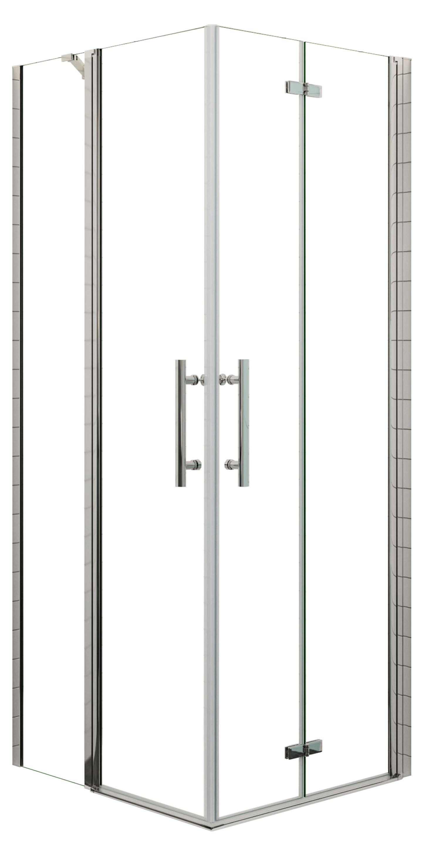 Duschspa Eckdusche Duschkabine 80cm(Drehtür) x 70cm(Falttür) x H.195cm Eckeinstieg Pendeltür Duschabtrennung