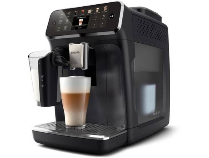 Philips - Expresso Broyeur Ep4441/50 Cafetière À Grain Lattego Série 4400, 12 Boissons, Silentbrew, Noir