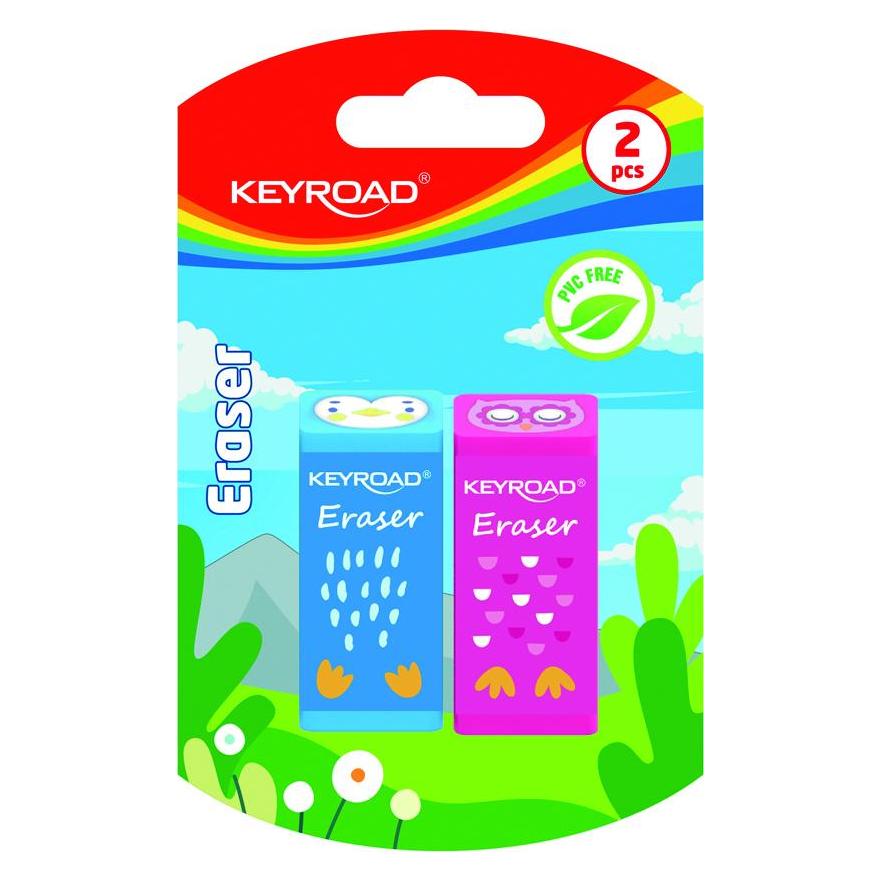 Keyroad Radiergummi, tiere, 2 stk., blister, farbmischung (45650291)