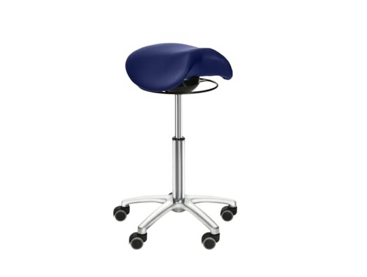 Teqler Sattelsitz-Hocker mit Schwing-Mechanismus blau