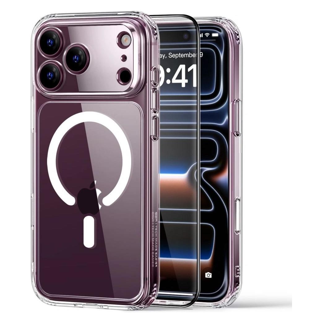 ESR - Classic Hybrid HaloLock + Screen Protector - iPhone 18 Pro / iPhone 17 Pro - Clear (Apple iPhone 17 Pro, Apple iPhone 18 Pro) (4894240308028)