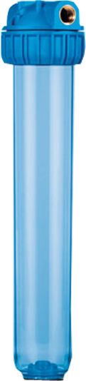 Contenitore Per Filtro Acqua Da 20" In/out 1" Ottone Col. Trasparente