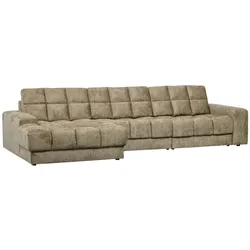 Chaiselongue Date Struktursamt, klassisch und komfortabel, Wheatfield Beige, Linksstellung