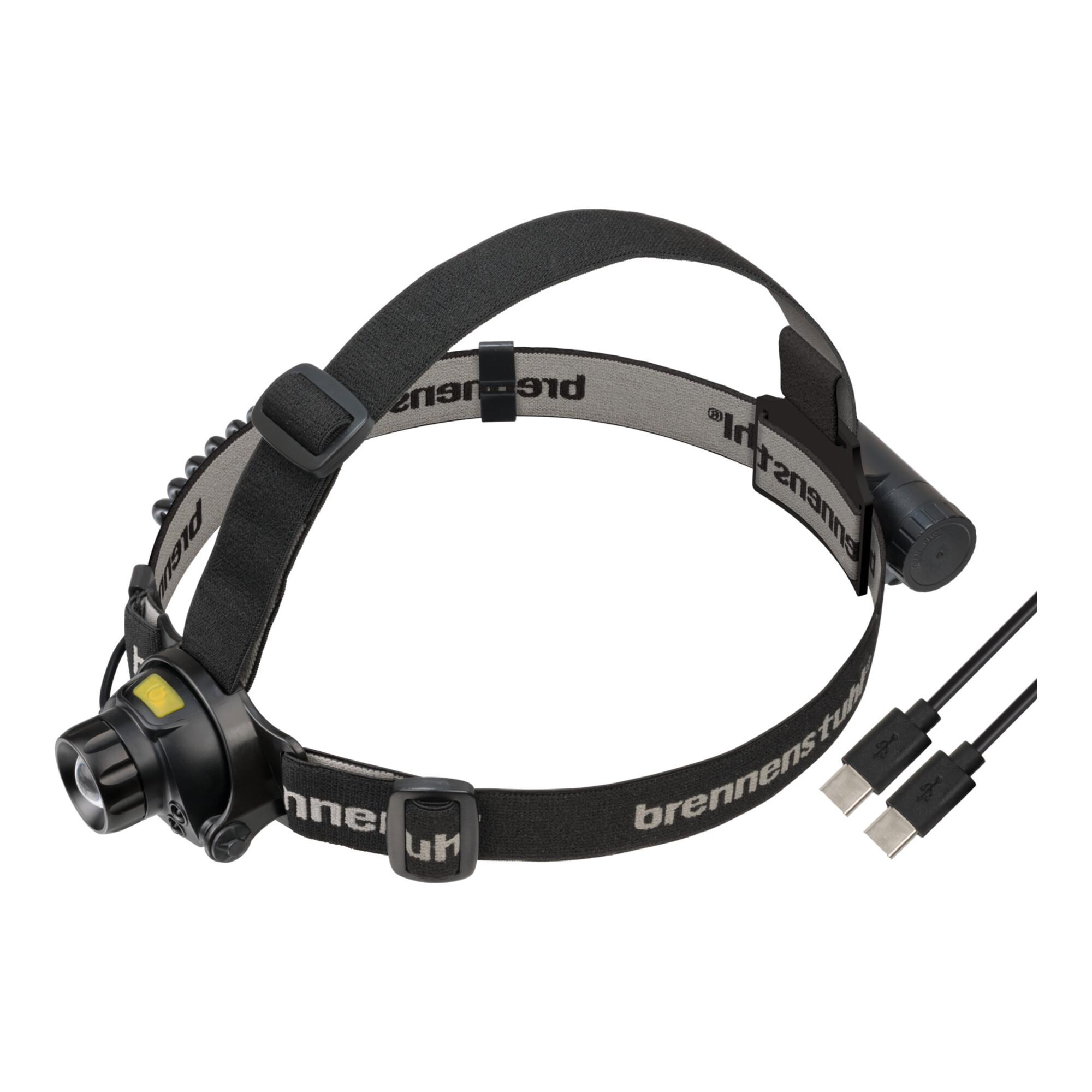 Brennenstuhl LuxPremium LED Akku Sensor Kopflampe SL 401 AF / Wiederaufladbare Stirnlampe mit Sensor (Stirnlampe USB C mit Rotlicht für außen IP44, mi (1177310010)