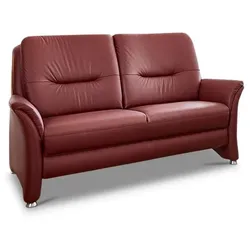 ComfortPlan Sofa Manchester Leder Rot Brombeer