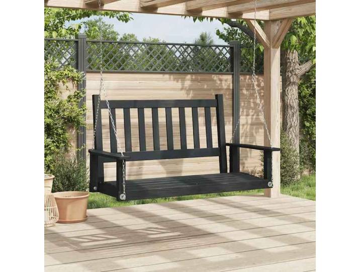 Desginer Bain de soleil - UU - Banc de balançoire de jardin - chaînes en métal bois massif sapin CC90