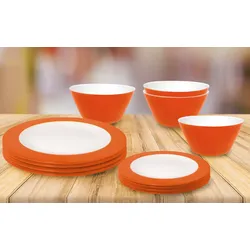Omada Teller- und Schüssel-Set 12-tlg. orange für 4 Personen