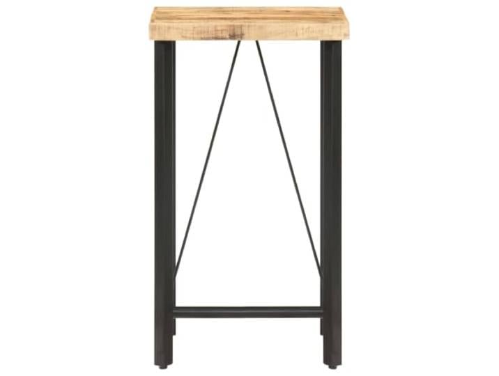 HKQWPBF Bartisch 60x60x107 cm Raues Mangoholz Industrie-Look, pulverbeschichtete Eisenbeine, robustes Hartholz, stabile Konstruktion, langlebig