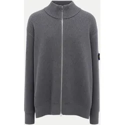 Loose-fit Pullover mit Reißverschluss Grau L