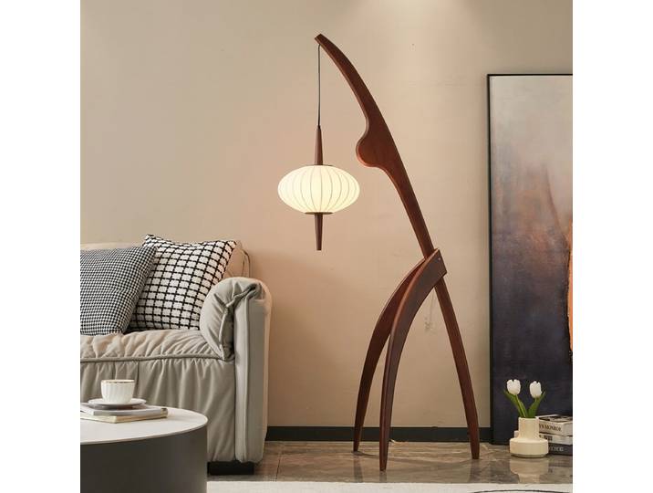 Wine-Sabi-Lampadaire en bois massif de style chinois, rétro et créatif, salon, salle d'étude, chambre à coucher, lumière antique, nouveau