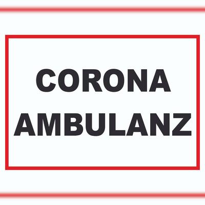 HB-Druck Corona Ambulanz Schild A4 (210x297mm)