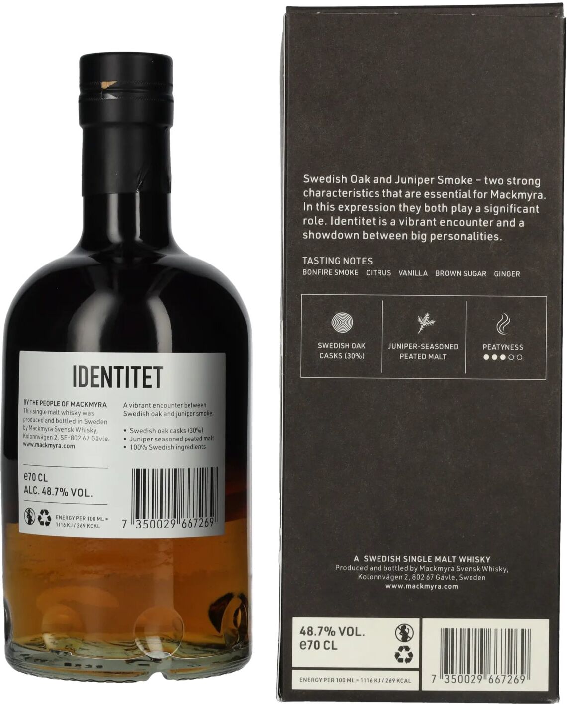 Mackmyra Whisky Mackmyra IDENTITET Swedish Single Malt Whisky 48,7% Vol. 0,7l in Geschenkbox