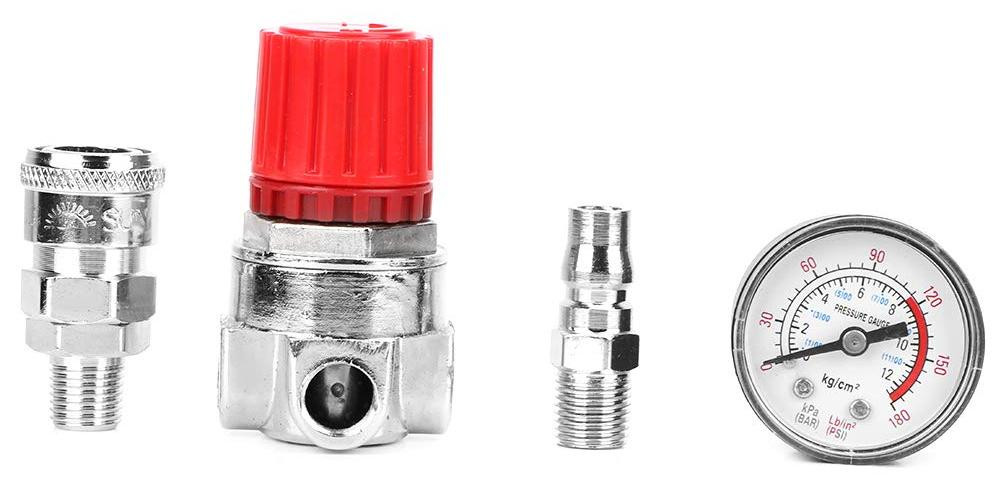 Selius Luchtdrukmeter voor Compressor Drukregelaar met Male-Female Connector