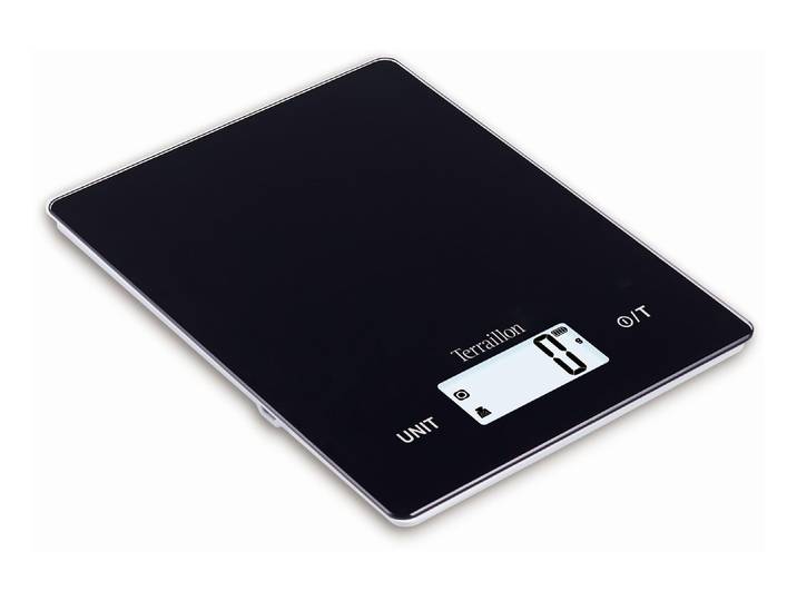 Küchenwaage TERRAILLON Terraillon Smart USB Black , schwarz, B:16cm H:1,5cm, Glas, Küchenwaagen, Küchenwaage