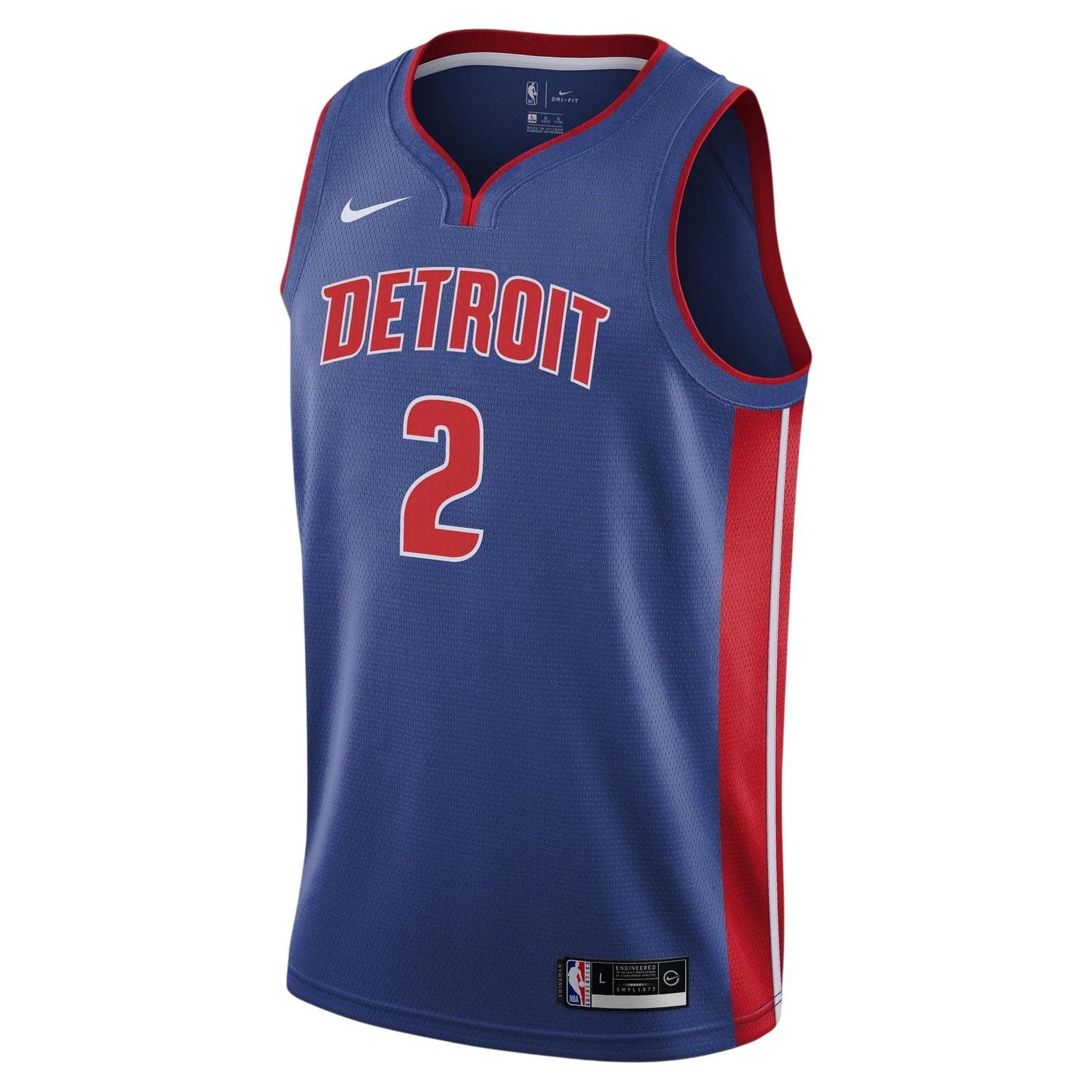 Nike Cunningham Detroit Pistons basketbalshirt voor kinderen (Blauw)