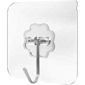 4smile Klebehaken FS-TP-4HX-M, bis 10kg, Kunststoff, transparent, 6 Stück