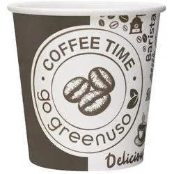 MONOUSO - Kartonbecher ''Coffee Time'' 4Oz/120ml Ø6,2cm (50 Stück)