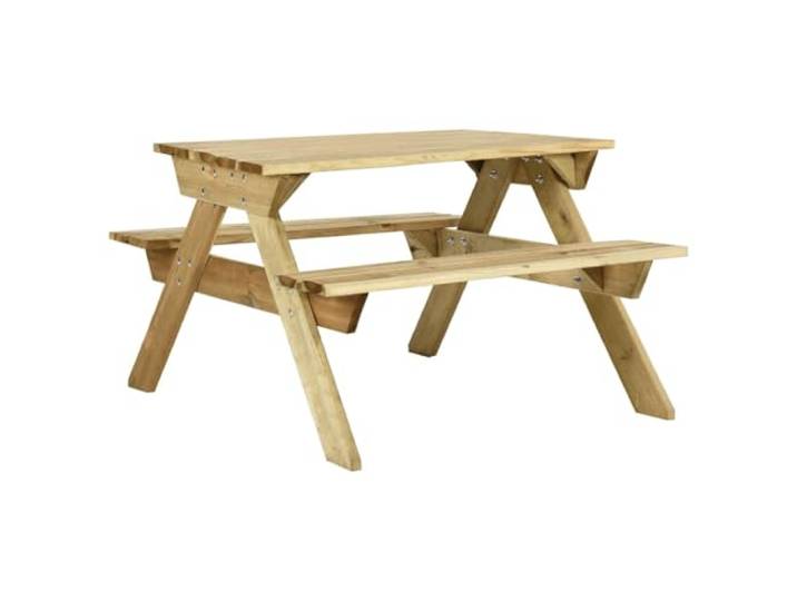 KPOUTRFG Picknicktisch Mit 2 Bänken 110x123x73 cm Kiefernholz Imprägniert Witterungsbeständig, Langlebig, Für Garten Und Terrasse, Große Tischplatte