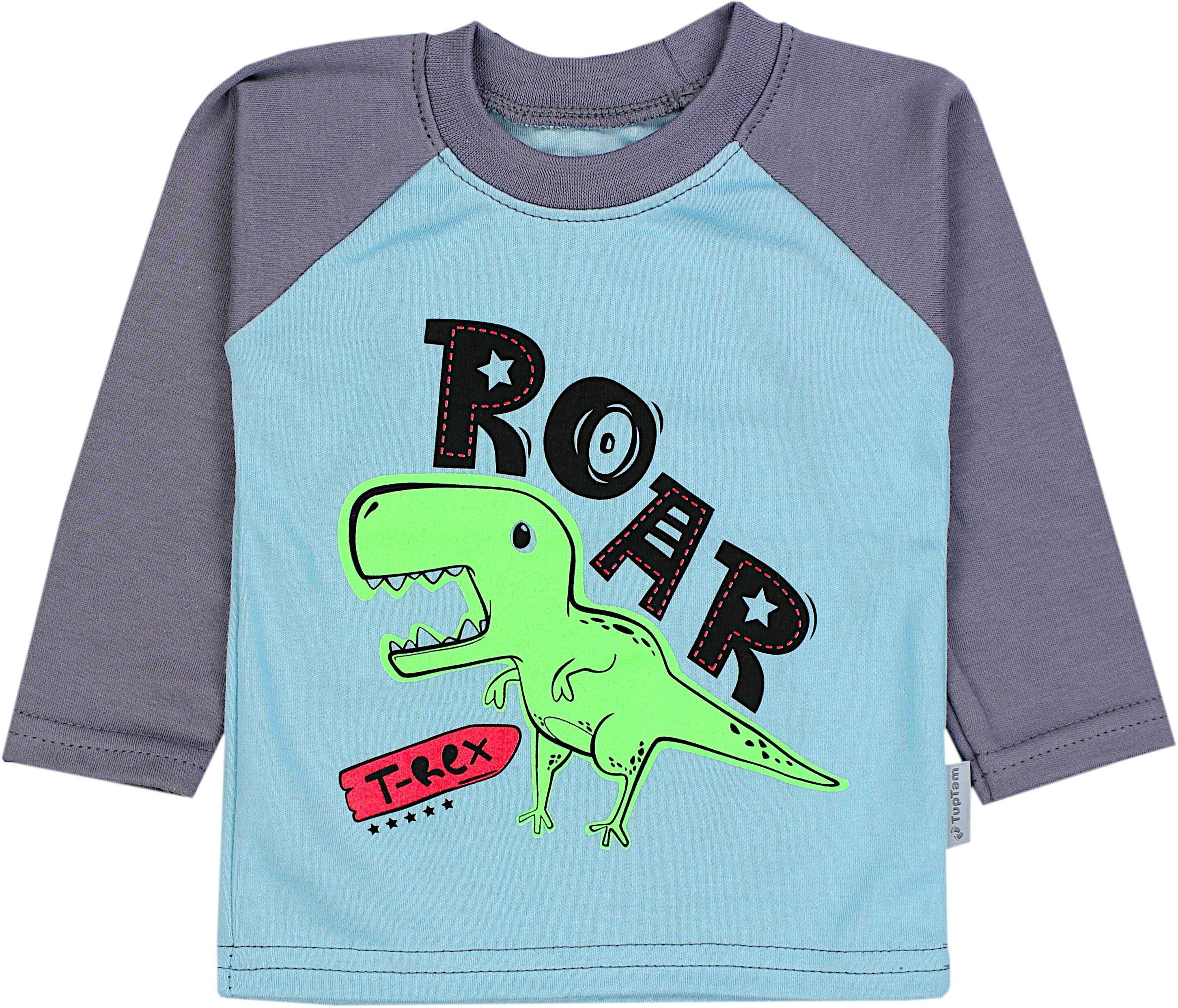 Langarmshirt TUPTAM "Shirt Baby Jungen Langarmshirt 5er Set", Mädchen, Gr. 98, grün (bagger monster tuck dino grau blau grün), Obermaterial: 100% Baumwolle CO., Shirts Langarmshirt